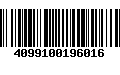 Código de Barras 4099100196016