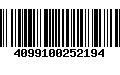 Código de Barras 4099100252194