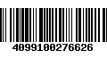 Código de Barras 4099100276626