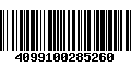 Código de Barras 4099100285260