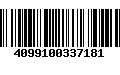 Código de Barras 4099100337181