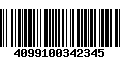 Código de Barras 4099100342345