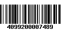 Código de Barras 4099200007489