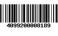 Código de Barras 4099200008189