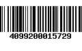 Código de Barras 4099200015729