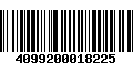 Código de Barras 4099200018225