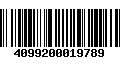 Código de Barras 4099200019789