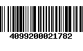 Código de Barras 4099200021782