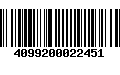 Código de Barras 4099200022451