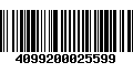 Código de Barras 4099200025599