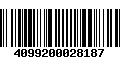 Código de Barras 4099200028187