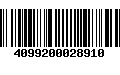 Código de Barras 4099200028910