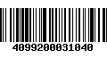 Código de Barras 4099200031040