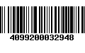 Código de Barras 4099200032948