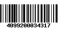 Código de Barras 4099200034317