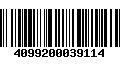 Código de Barras 4099200039114