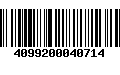 Código de Barras 4099200040714