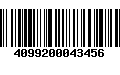 Código de Barras 4099200043456