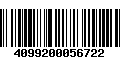 Código de Barras 4099200056722