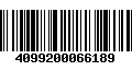 Código de Barras 4099200066189