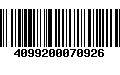 Código de Barras 4099200070926