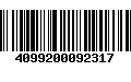 Código de Barras 4099200092317