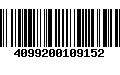 Código de Barras 4099200109152