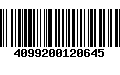 Código de Barras 4099200120645