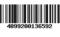 Código de Barras 4099200136592