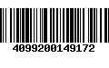 Código de Barras 4099200149172