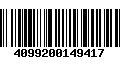 Código de Barras 4099200149417