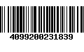 Código de Barras 4099200231839