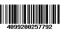 Código de Barras 4099200257792