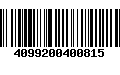 Código de Barras 4099200400815