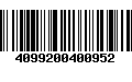 Código de Barras 4099200400952