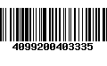 Código de Barras 4099200403335