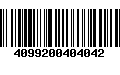 Código de Barras 4099200404042