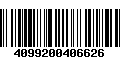 Código de Barras 4099200406626