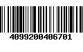 Código de Barras 4099200406701