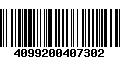 Código de Barras 4099200407302