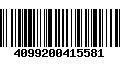 Código de Barras 4099200415581