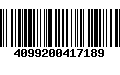 Código de Barras 4099200417189