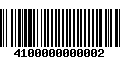 Código de Barras 4100000000002