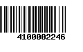 Código de Barras 4100002246