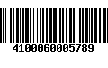 Código de Barras 4100060005789