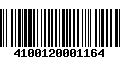 Código de Barras 4100120001164