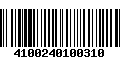 Código de Barras 4100240100310