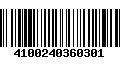 Código de Barras 4100240360301