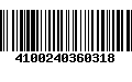 Código de Barras 4100240360318