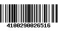 Código de Barras 4100290026516